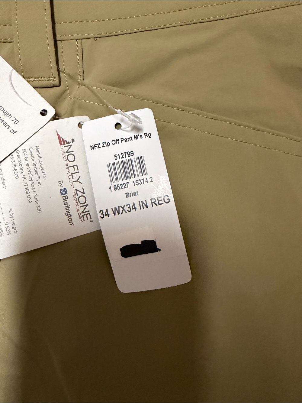 NWT LLBean convertible insect repellant pants - Picture 5 of 8